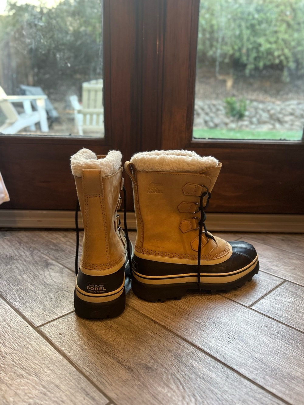 Sorel Caribou Waterproof Winter Boots Women’s Size 8 Tan/Buff - Picture 3 of 12